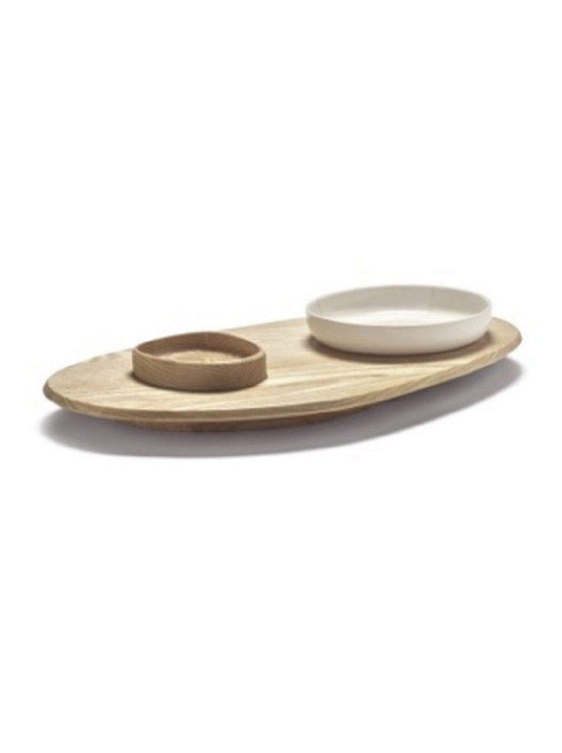 Serax Platter + Bowl - Servierbrett aus Holz - Dune - L 60 x B34 x H 8cm