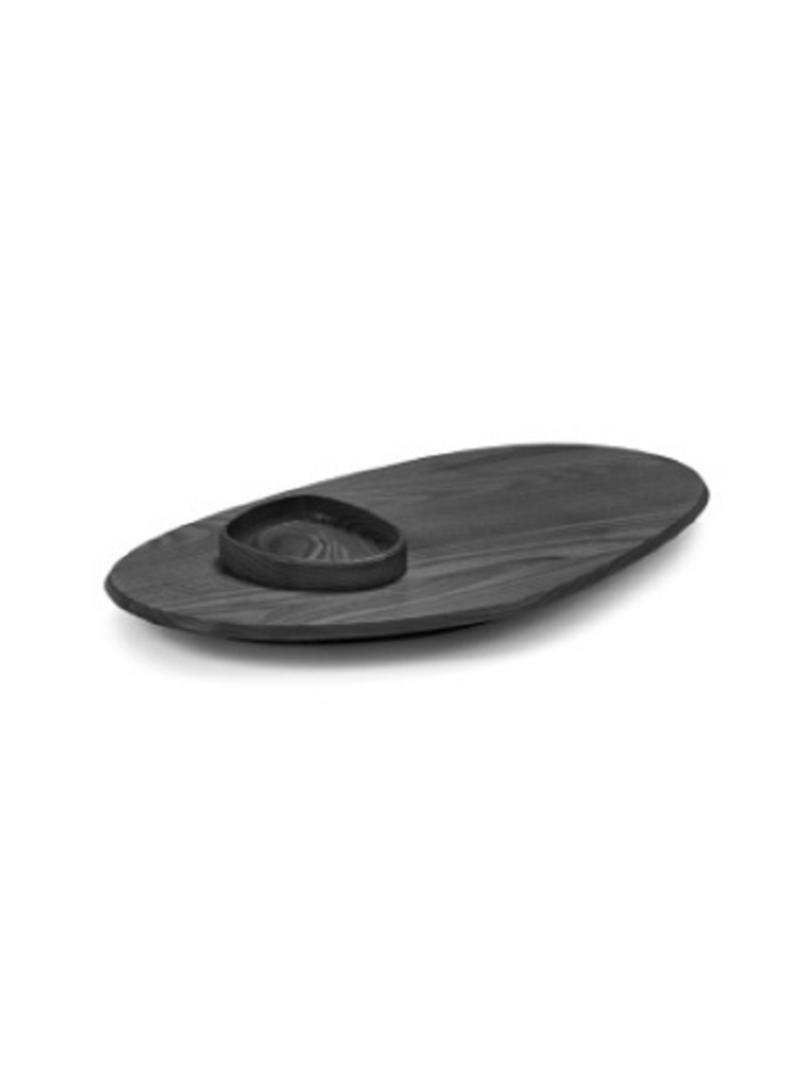 Serax Platter + Bowl - Servierbrett aus Holz - Black Dune - L 60 x B34 x H 8cm