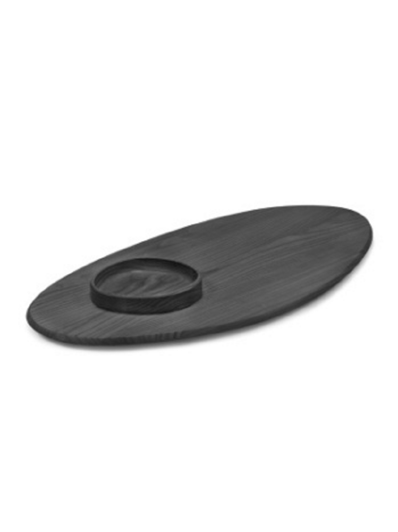 Serax Platter + Bowl - Servierbrett aus Holz - Black Dune - L 81 x B 40 x H 4cm