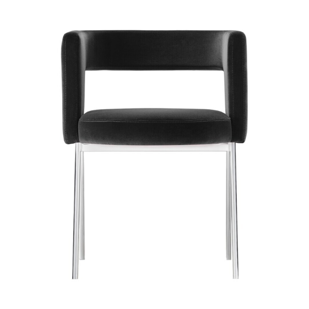 Tecta,Tecta D8P Polstersessel,Schwarz 099 - City Velvet,Chrom,Sessel,klassische Sessel