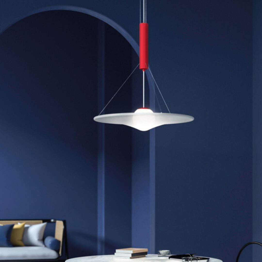 Axolight-Manto-LED-Pendelleuchte-Rot