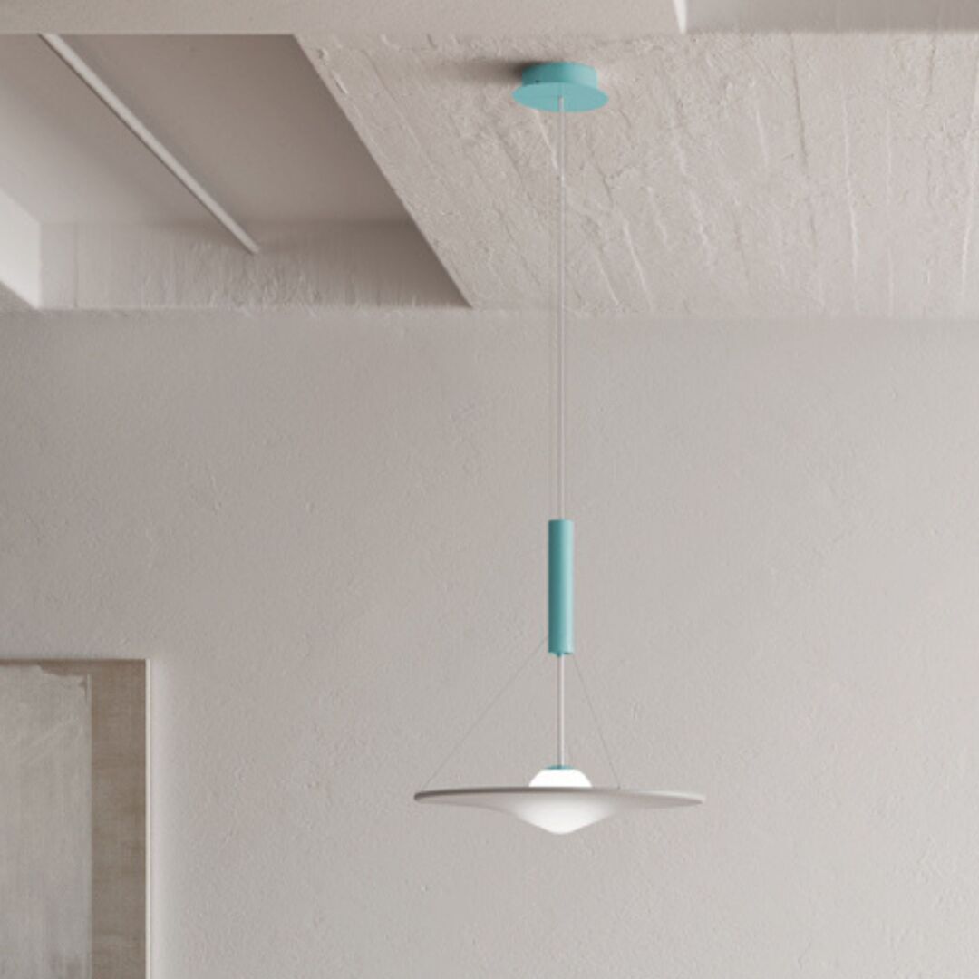 Axolight-Manto-LED-Pendelleuchte-Türkis