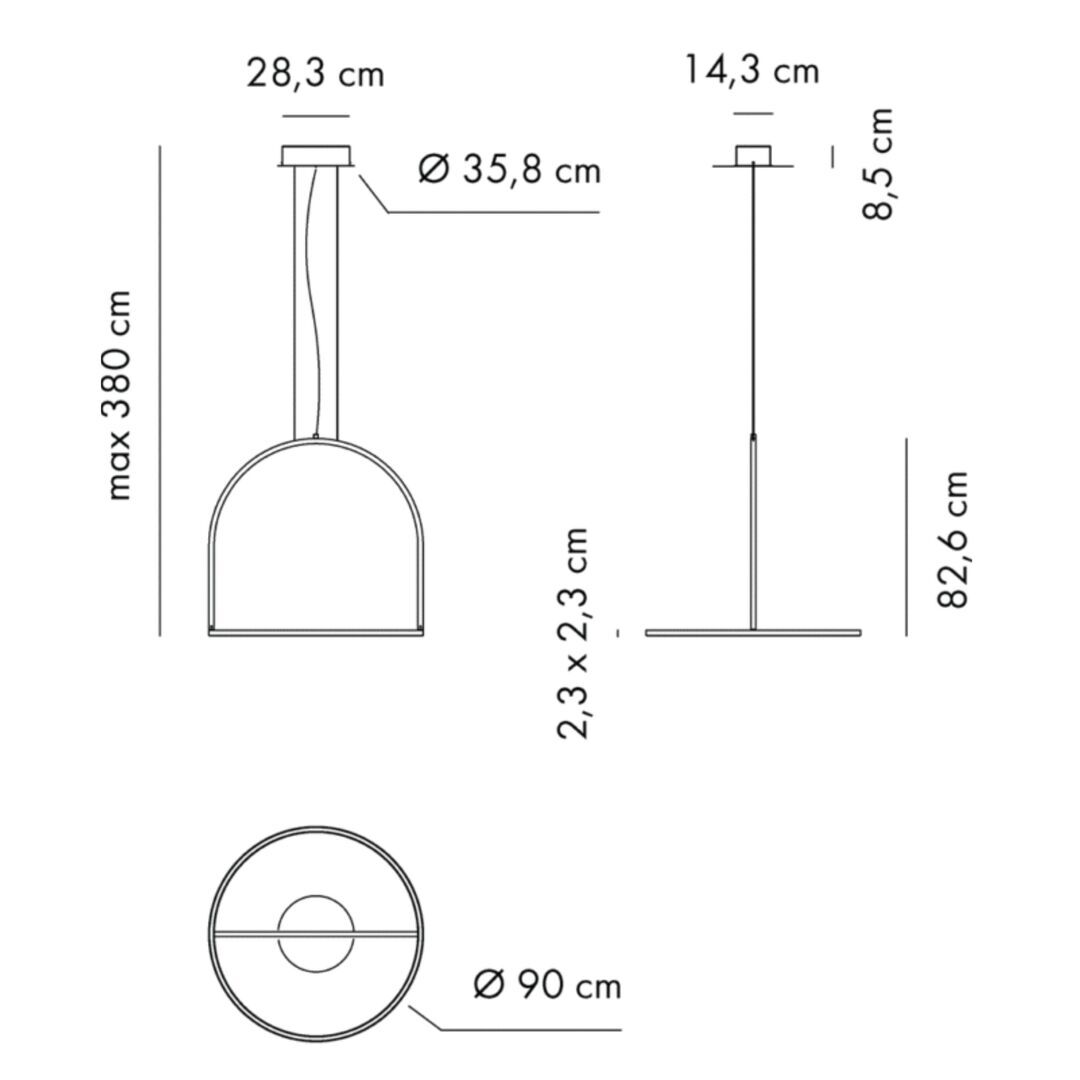 Axolight-U-Light-Bell-LED-Pendelleuchte-90