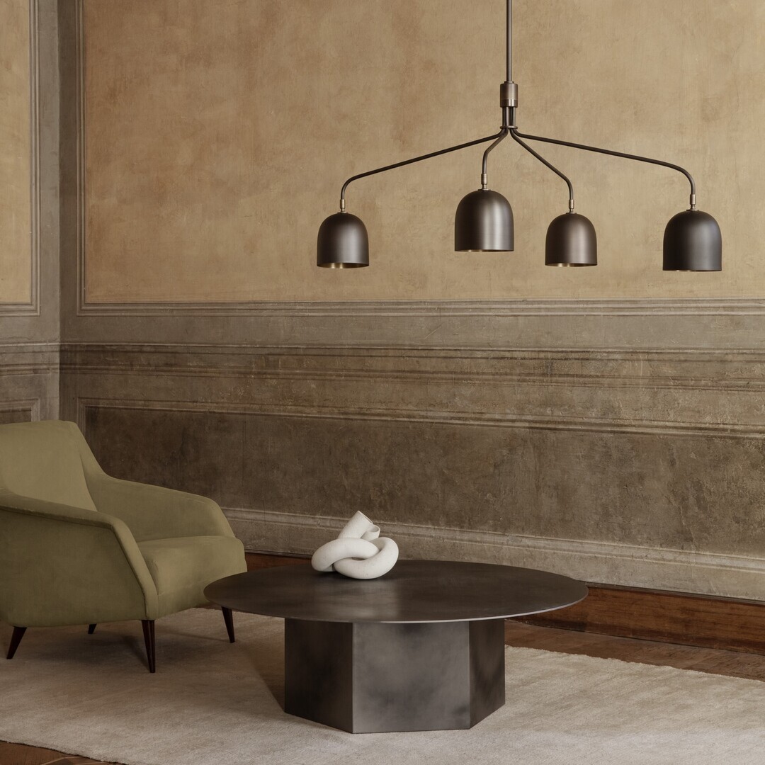 Gubi Gubi Howard Chandelier 4 Arm Long - Kronleuchter