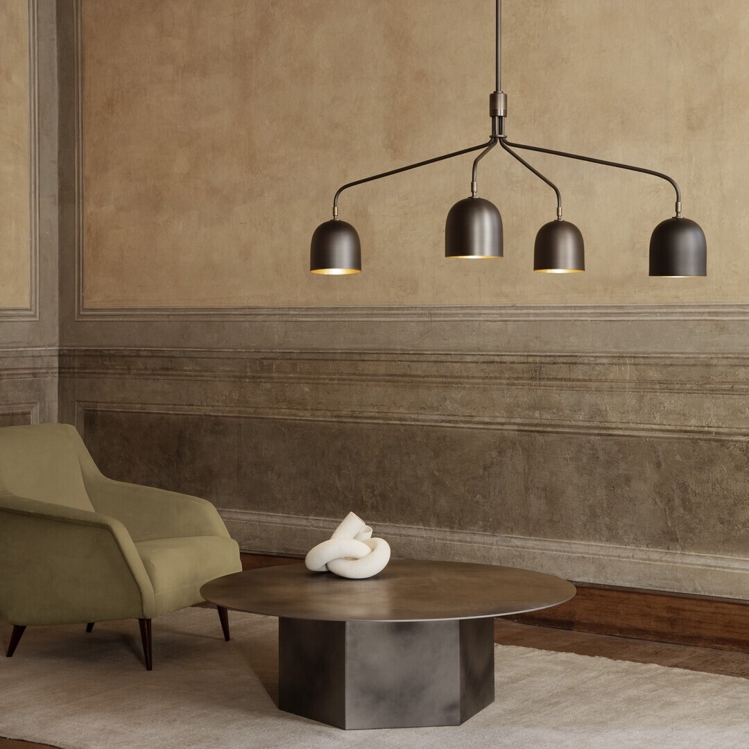 Gubi Gubi Howard Chandelier 4 Arm Long - Kronleuchter
