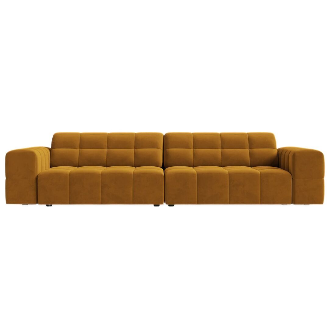 Micadoni MICADONI JENNIFER SOFA 4 Seaters Velvt - Yellow