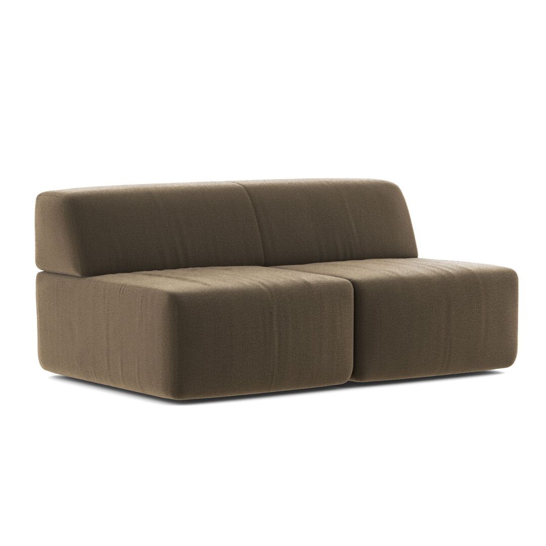 Classicon Module A Zweisitzer Mitte Sofa Soft Stone von Classicon Andro Plus - Braungrün 887