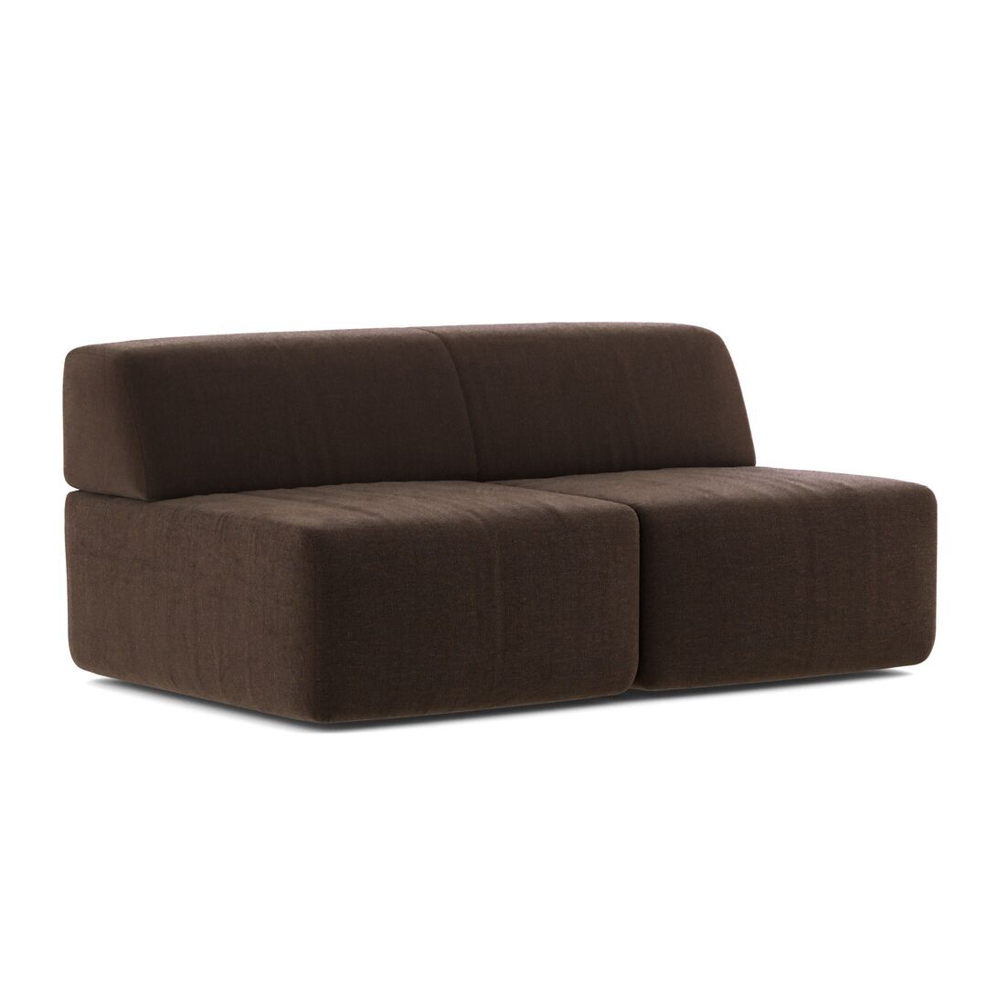 Classicon Module A Zweisitzer Mitte Sofa Soft Stone von Classicon Andro Plus - Rostbraun 528