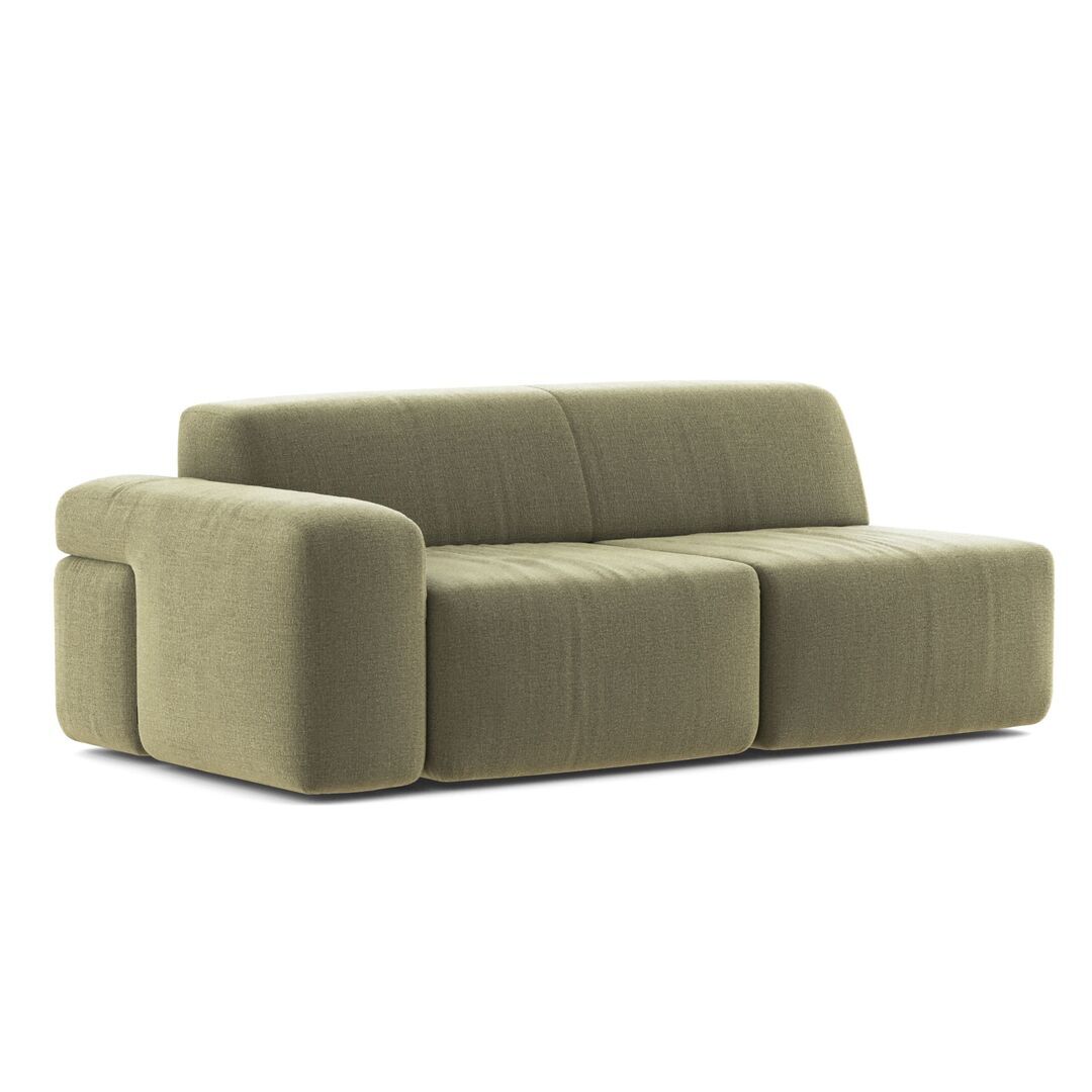 Classicon Module B Zweisitzer Links Sofa Soft Stone von Classicon Andro Plus - Hellgrün 783