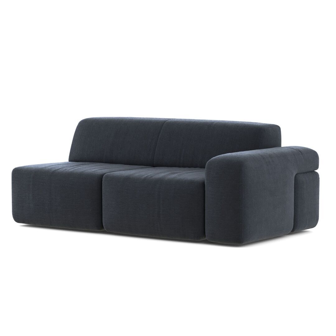 Classicon Module C Zweisitzer Rechts Sofa Soft Stone von Classicon Andro Plus - Blau 555