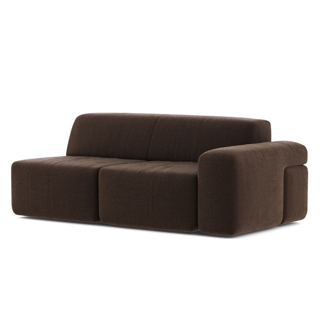 Classicon Module C Zweisitzer Rechts Sofa Soft Stone von Classicon Andro Plus - Rostbraun 528