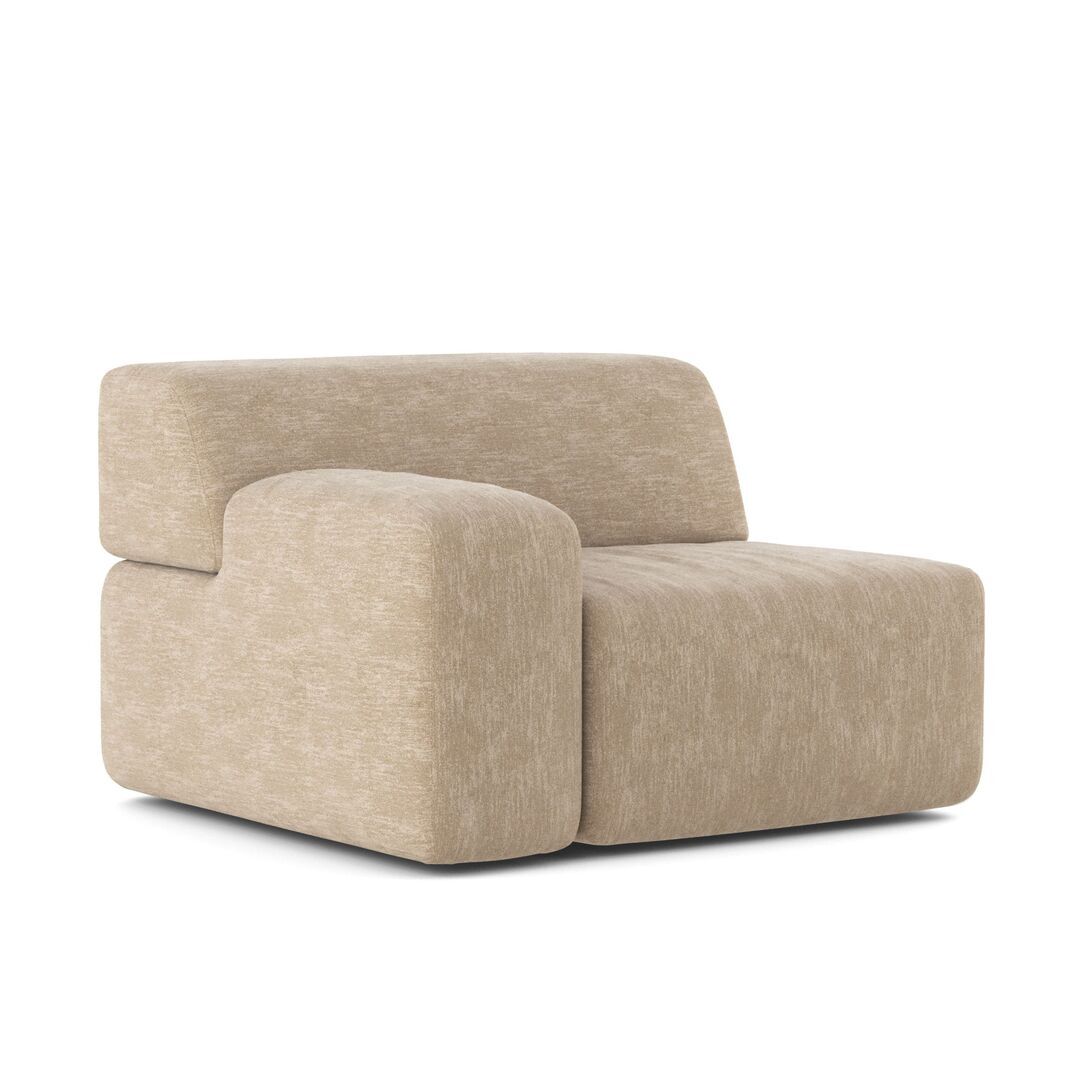 Classicon Module E Einsitzer Links Sofa Soft Stone von Classicon Tinto - Beige 802 