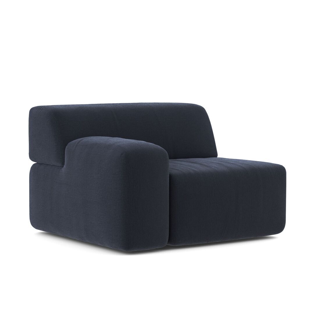 Classicon Module E Einsitzer Links Sofa Soft Stone von Classicon Tinto - Blau 597 