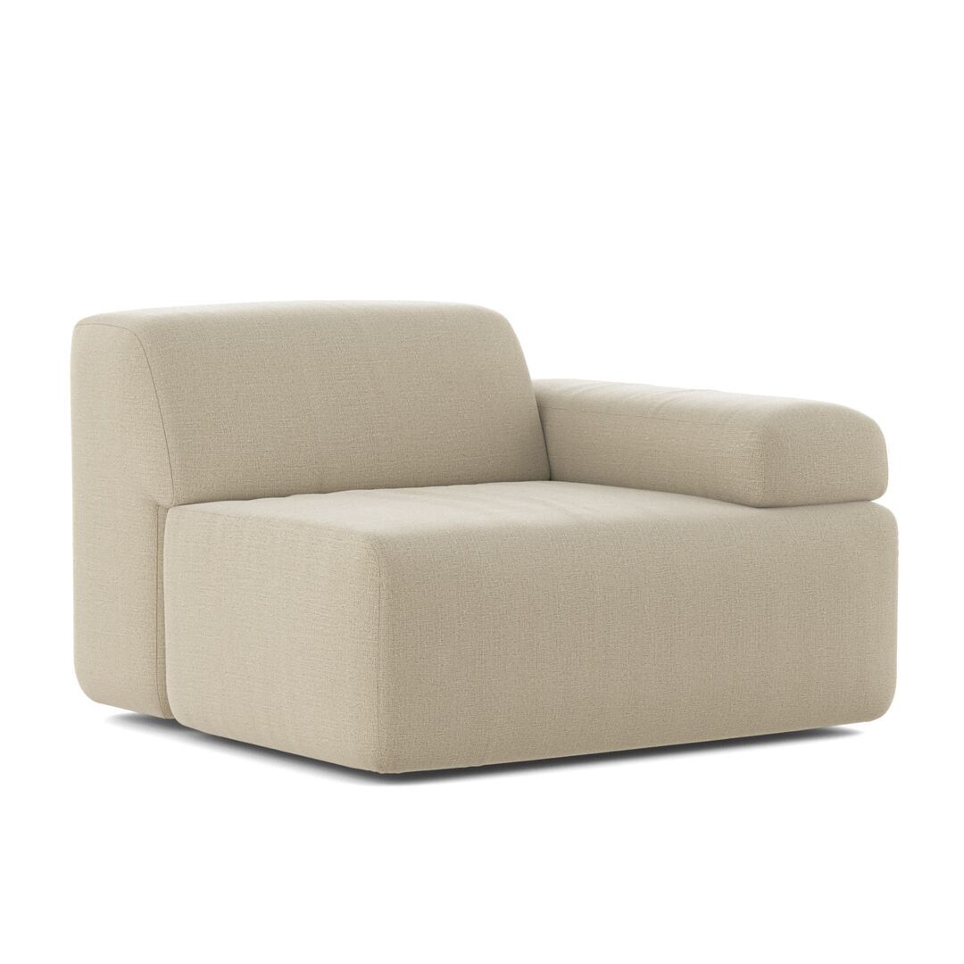 Classicon Module F Einsitzer Rechts Sofa Soft Stone von Classicon Antoni - Grünbeige 813 