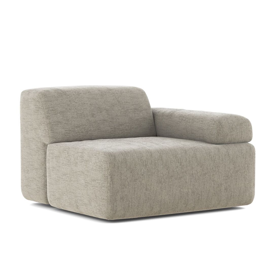 Classicon Module F Einsitzer Rechts Sofa Soft Stone von Classicon Tinto - Beigegrau 983