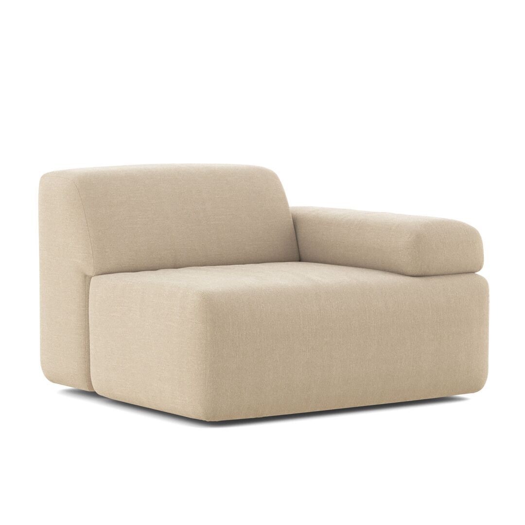Classicon Module F Einsitzer Rechts Sofa Soft Stone von Classicon Tinto - Ivory 910