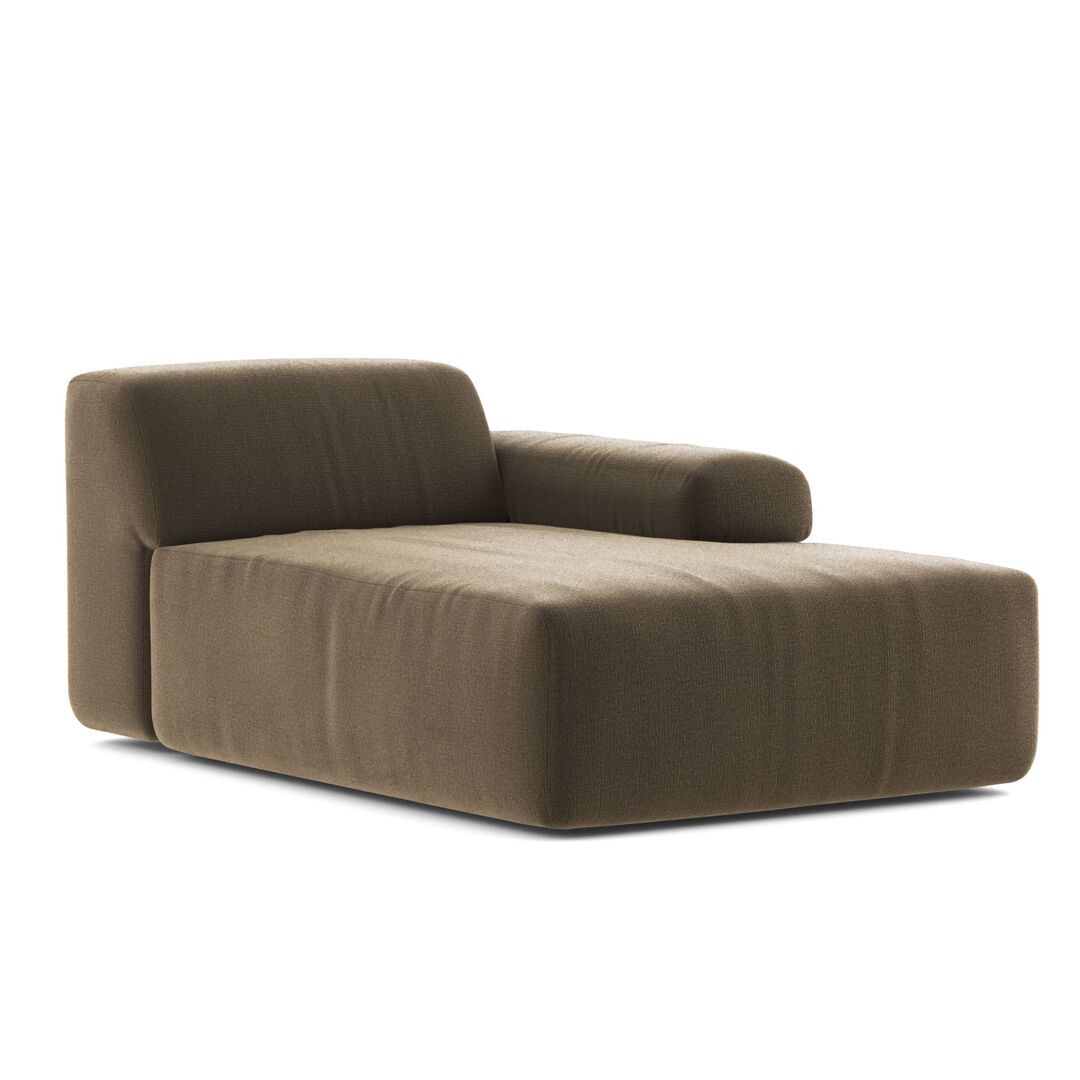 Classicon,Module H Recamier Rechts Sofa Soft Stone von Classicon Andro Plus - Braungrün 887