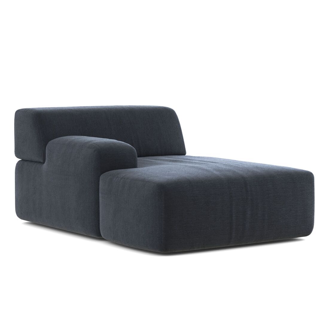 Classicon Module G Recamier Links Sofa Soft Stone von Classicon Andro Plus - Blau 555