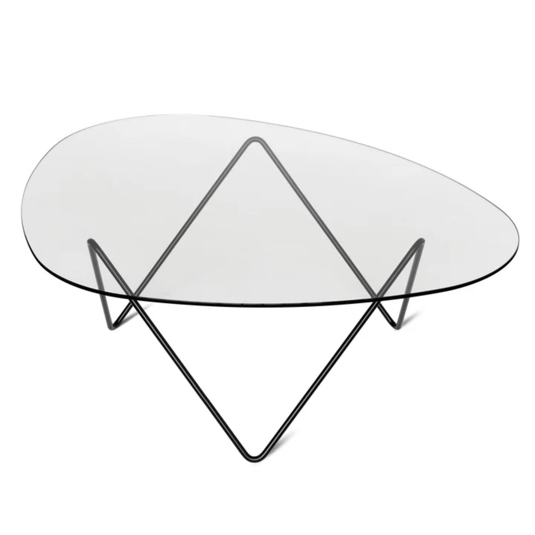 Gubi Coffee Table 'Pedrera' Black Semi Matt, Transparent
