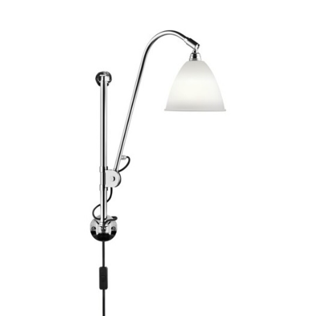 Gubi Wandleuchte 'Bestlite BL5' mit Chromgestell Bone China