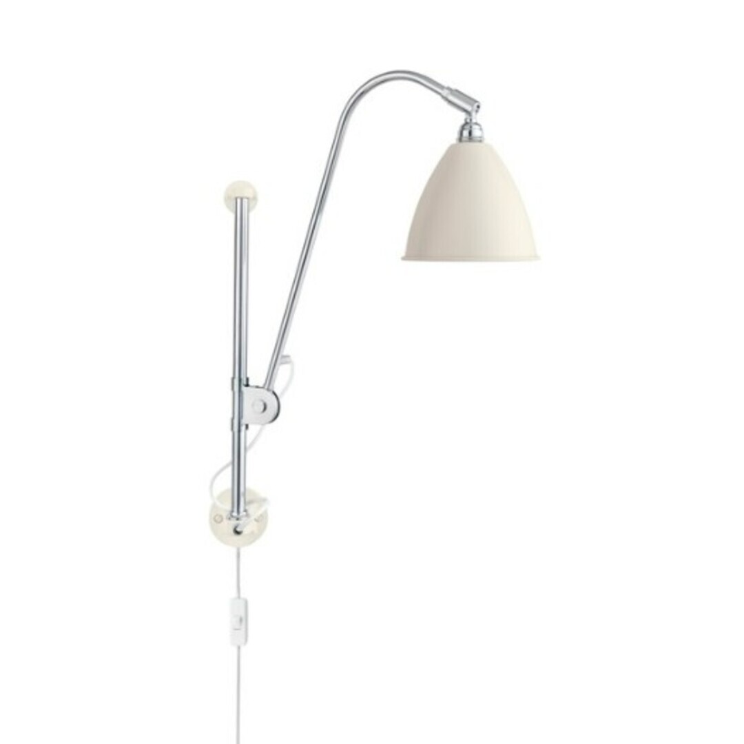 Gubi Wandleuchte 'Bestlite BL5' mit Chromgestell Soft White Semi Matt