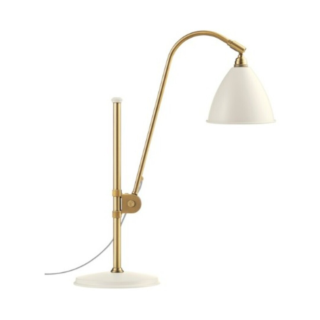 Gubi Tischlampe 'Bestlite' mit Messinggestell Soft White Semi Matt