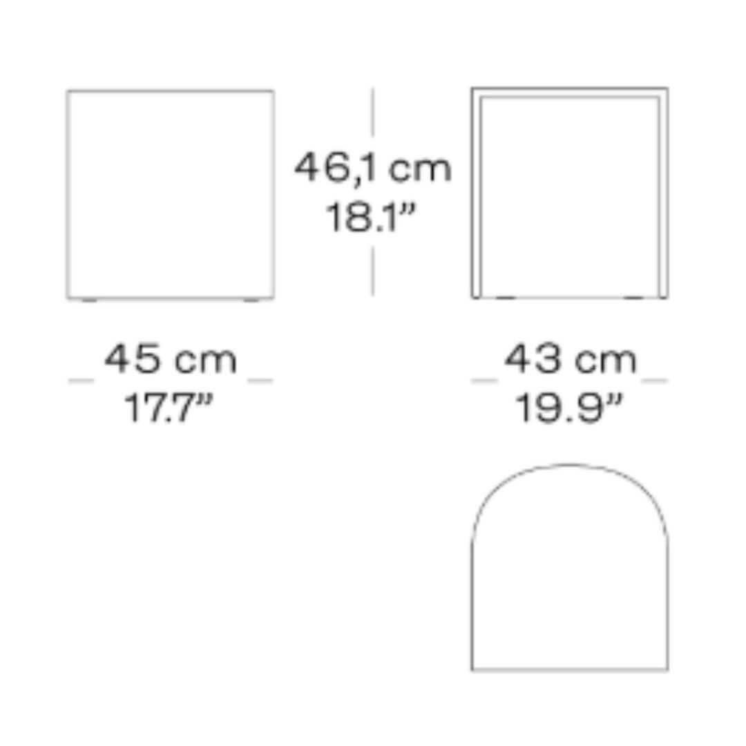 Fritz_Hansen_Taburet_Hocker_CM210_Dimensions