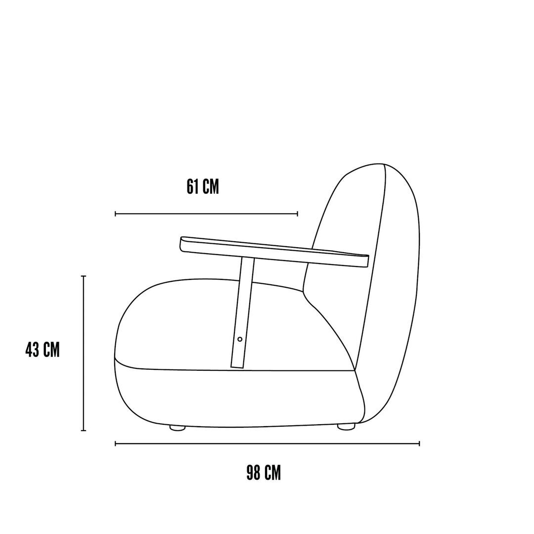 101 Copenhagen Armlehnstuhl im Freien Toe von 101 Copenhagen Dimentions