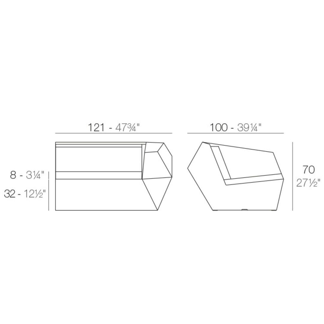 Vondom Vondom Faz - Sofa Rechts 