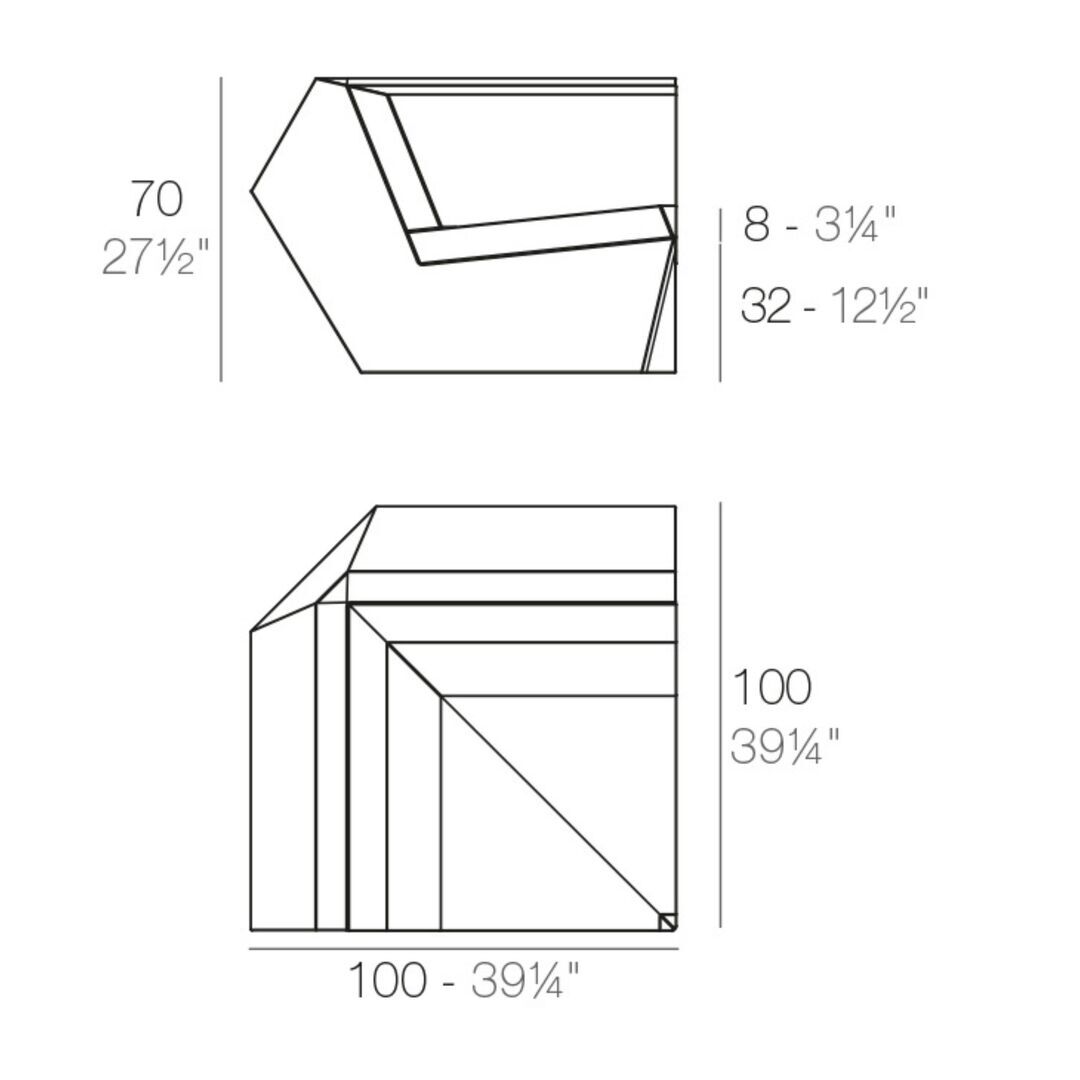Vondom Vondom Faz - 90° Sofahecke