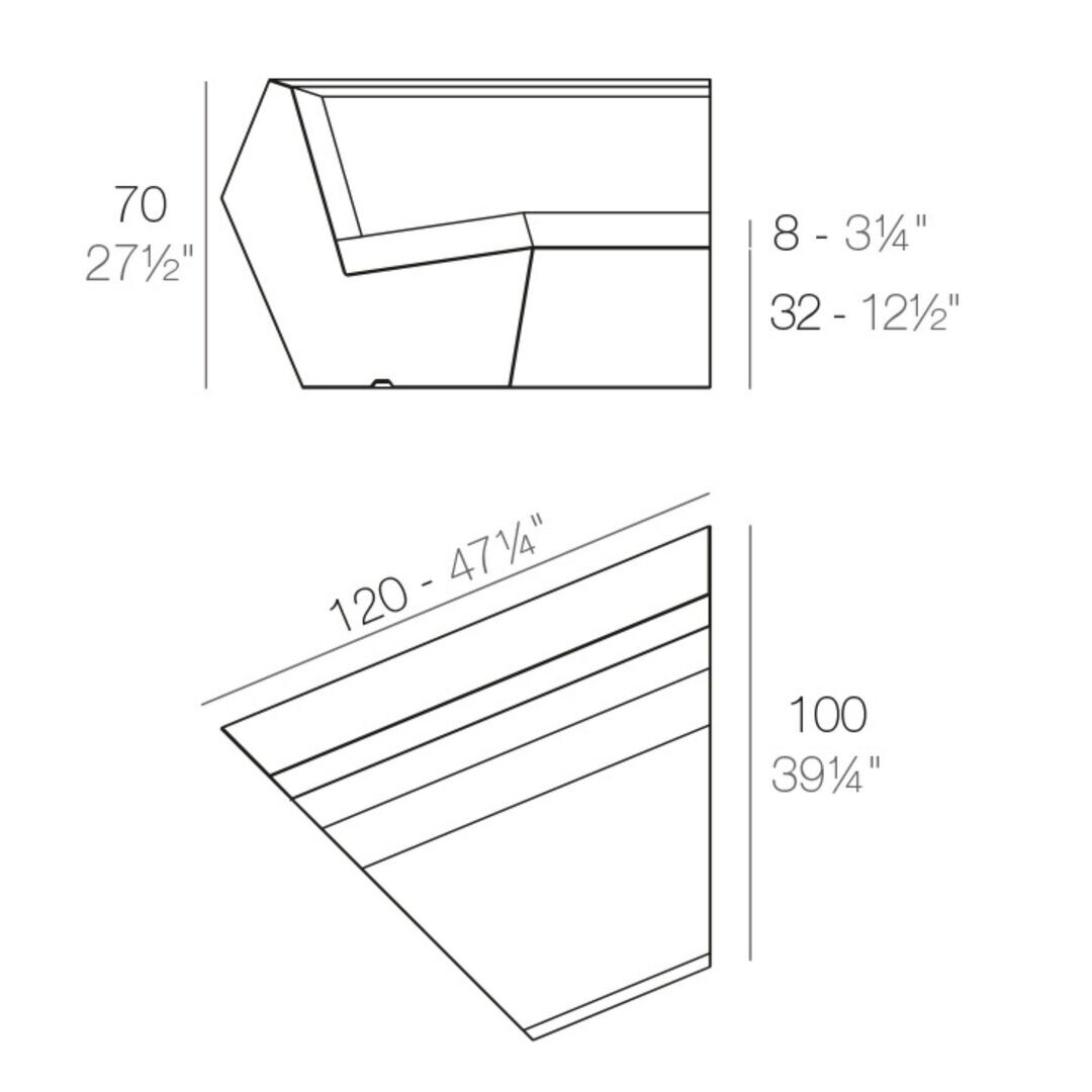 Vondom Vondom Faz - 45° Sofahecke