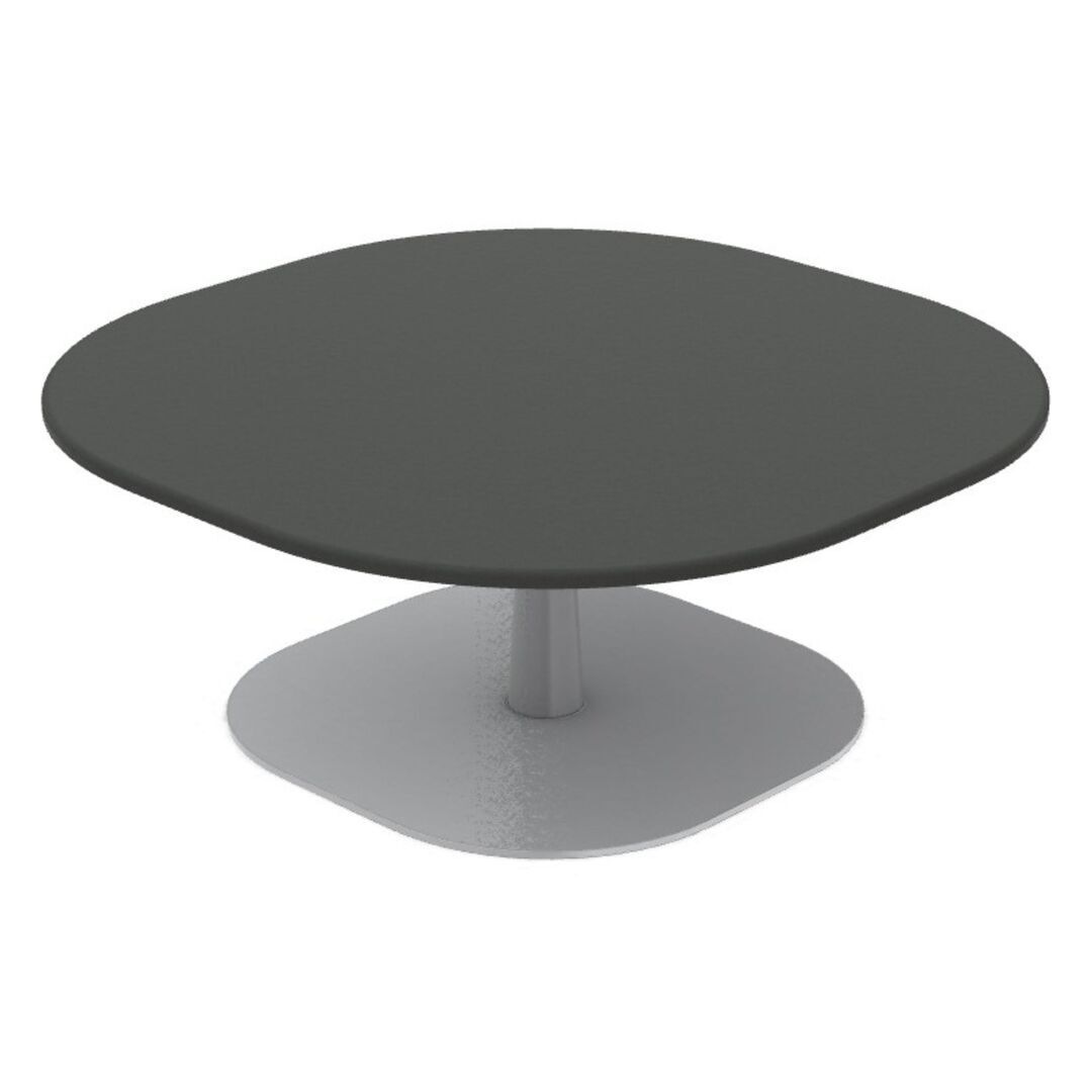 Ethimo Ethimo Enjoy Coffee Table 70x70 h 29 Warmweiss, Keramikstein Schwarz Vulcano, H: 29 cm 