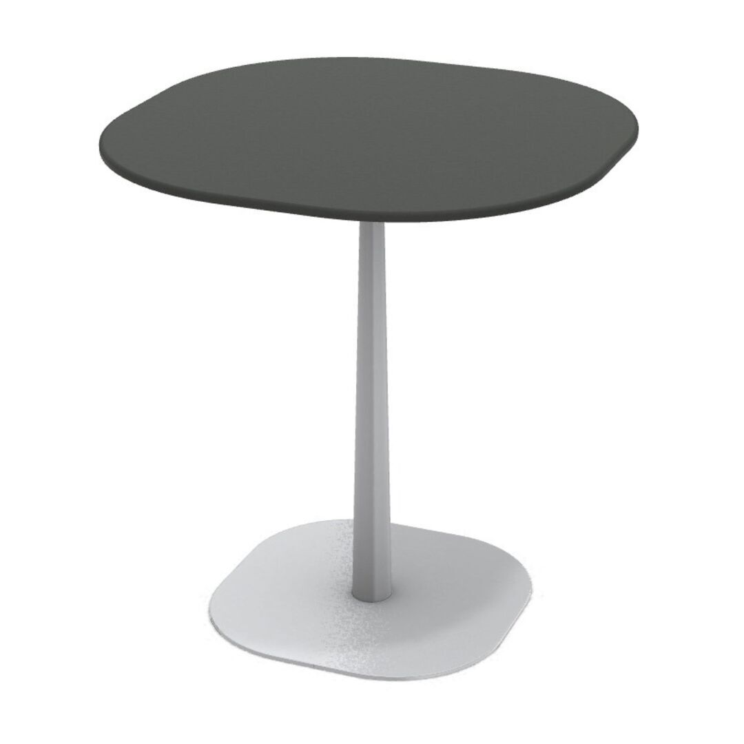 Ethimo Ethimo Enjoy Coffee Table 70x70 h 29 Warmweiss, Keramikstein Schwarz Vulcano, H: 75 cm 