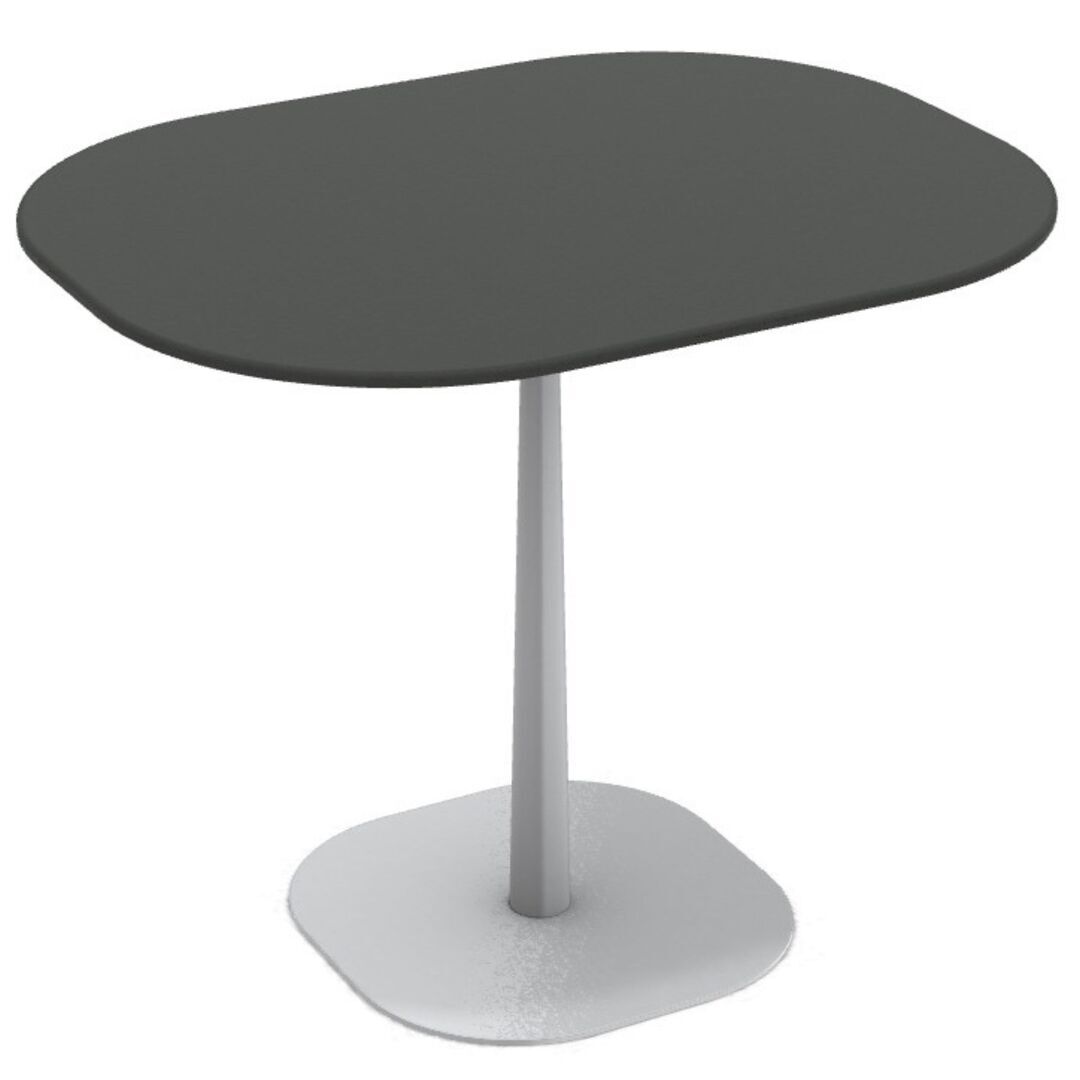 Ethimo Ethimo Enjoy Coffee Table 90x70 h 29 Warmweiss, Keramikstein Schwarz Vulcano, H: 75 cm 