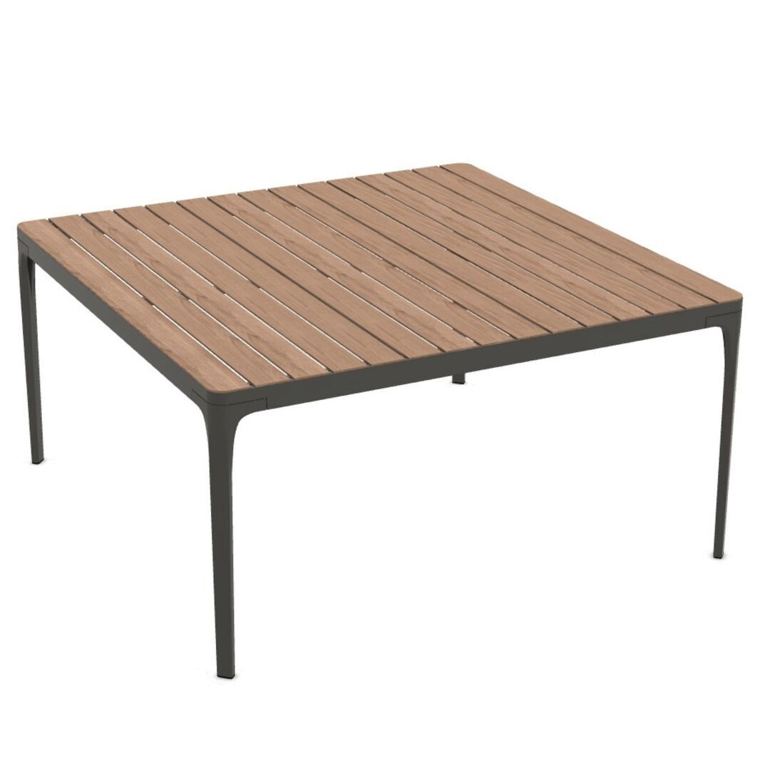 Ethimo Ethimo Play Square Dining Table Warmes Grau, L: 149 cm / B: 149 cm , Teakholz