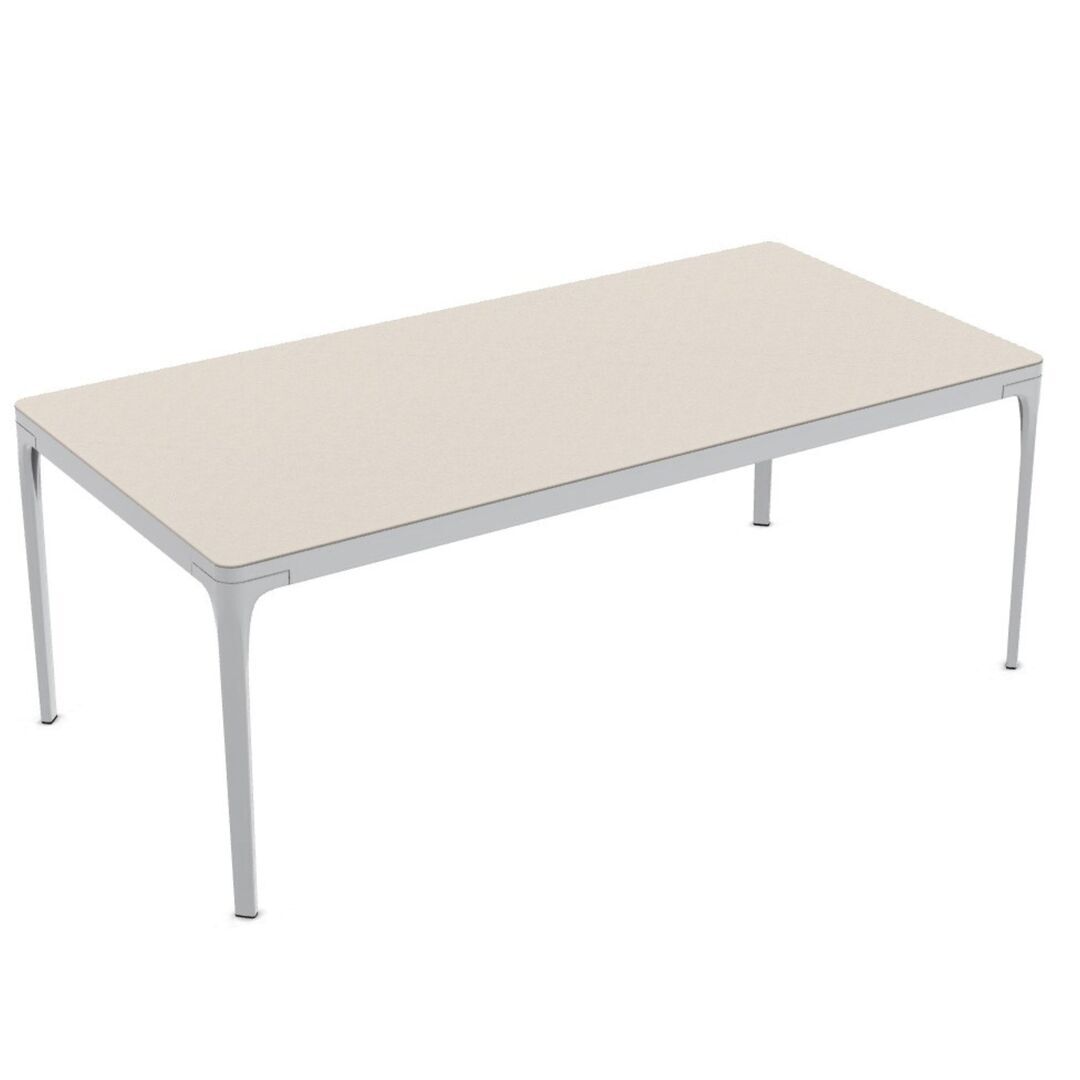 Ethimo Ethimo Play Rectangular Dining Table 199 X 99 cm Warmweiss, L: 199 cm , Keramikstein Eisweiss