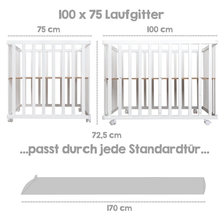 Roba Bundle Roba Style Inkl Laufgitter 4 Eckig Mikrofaser Bettschlange Geprüft - Grau