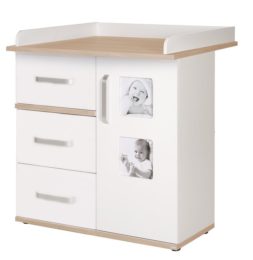 Roba Wickelkommode Pia Mit Wickelansatz Mit 2 Bilderrahmen - 94 cm