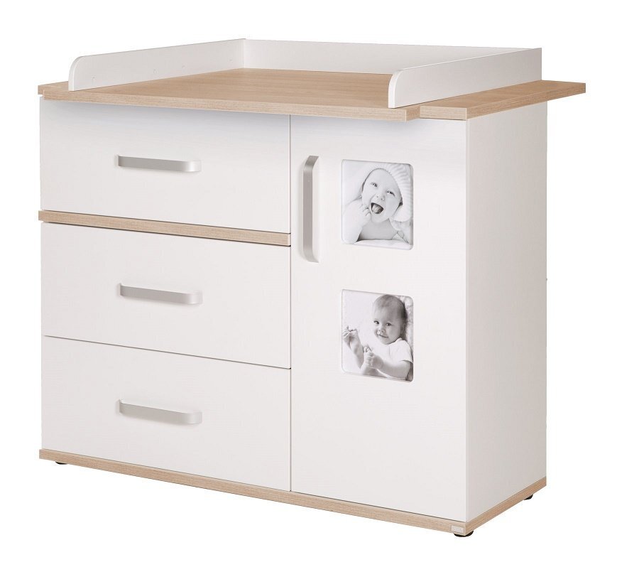 Roba Wickelkommode Pia Mit Wickelansatz Mit 2 Bilderrahmen - 117 cm
