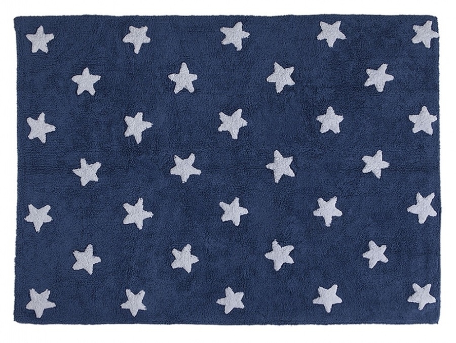 Lorena Canals Navy Stars White 120 x 160 cm