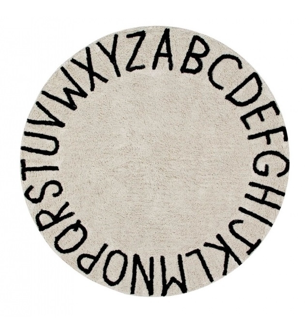 Lorena Canals Round ABC Ø 150 cm - Natural - Black