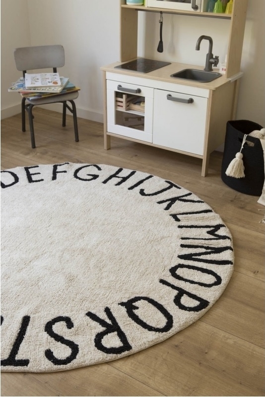 Lorena Canals Round ABC Ø 150 cm - Natural - Black