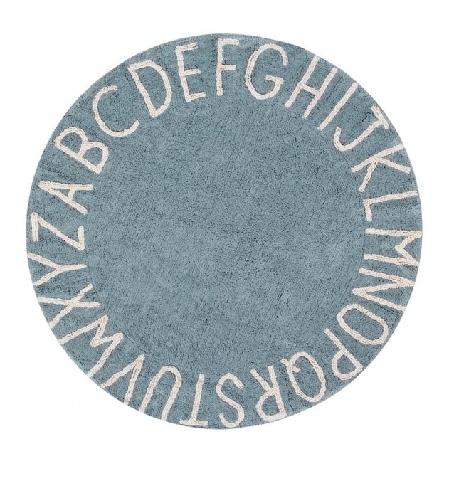 Lorena Canals Round ABC Ø 150 cm - Vintage Blue - Natural