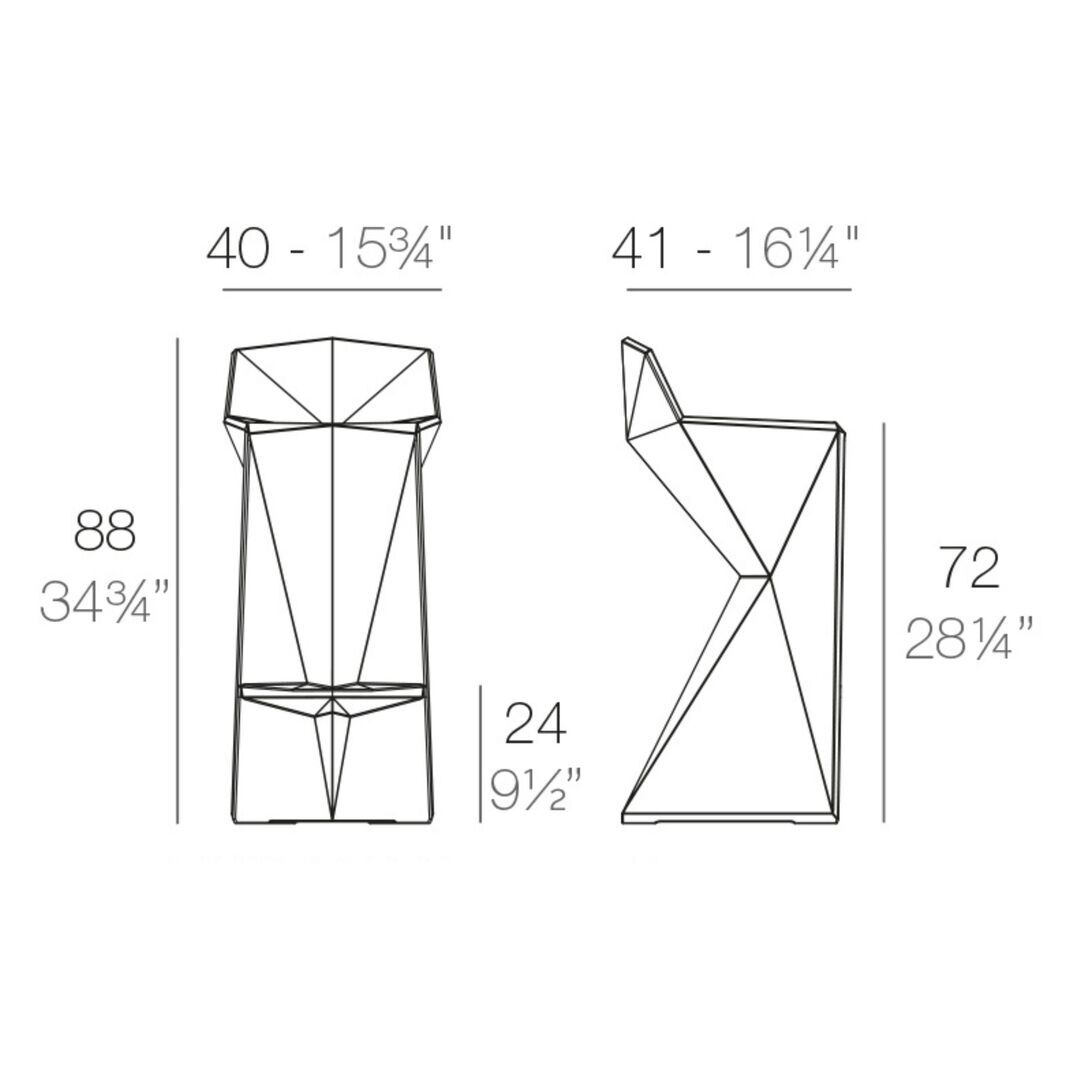 Vondom Vondom Vertex - Bar Stool White, Basic -1