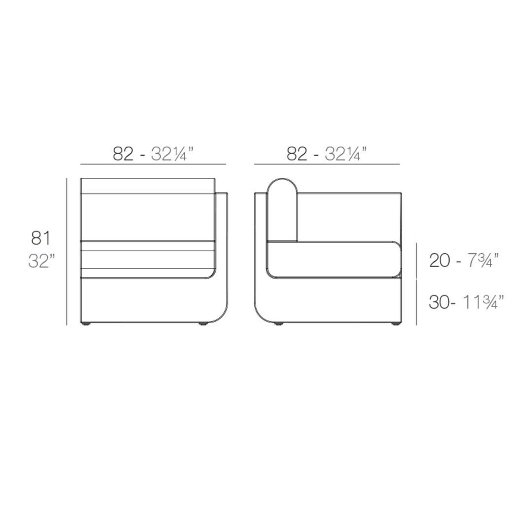 Vondom Vondom Ulm -  Sectional Sofa Left 