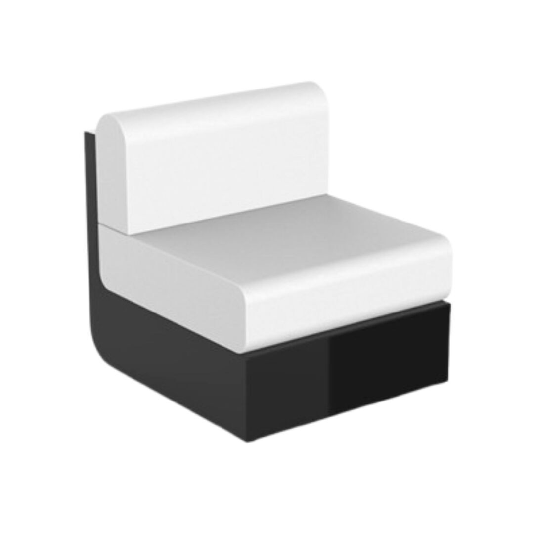 Vondom Vondom Ulm - Sectional Armless Sofa  Black, Basic 