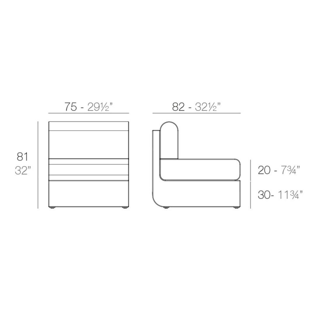 Vondom Vondom Ulm - Sectional Armless Sofa -1