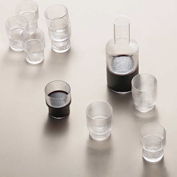 Karaffe Gläser Ripple Ferm Living