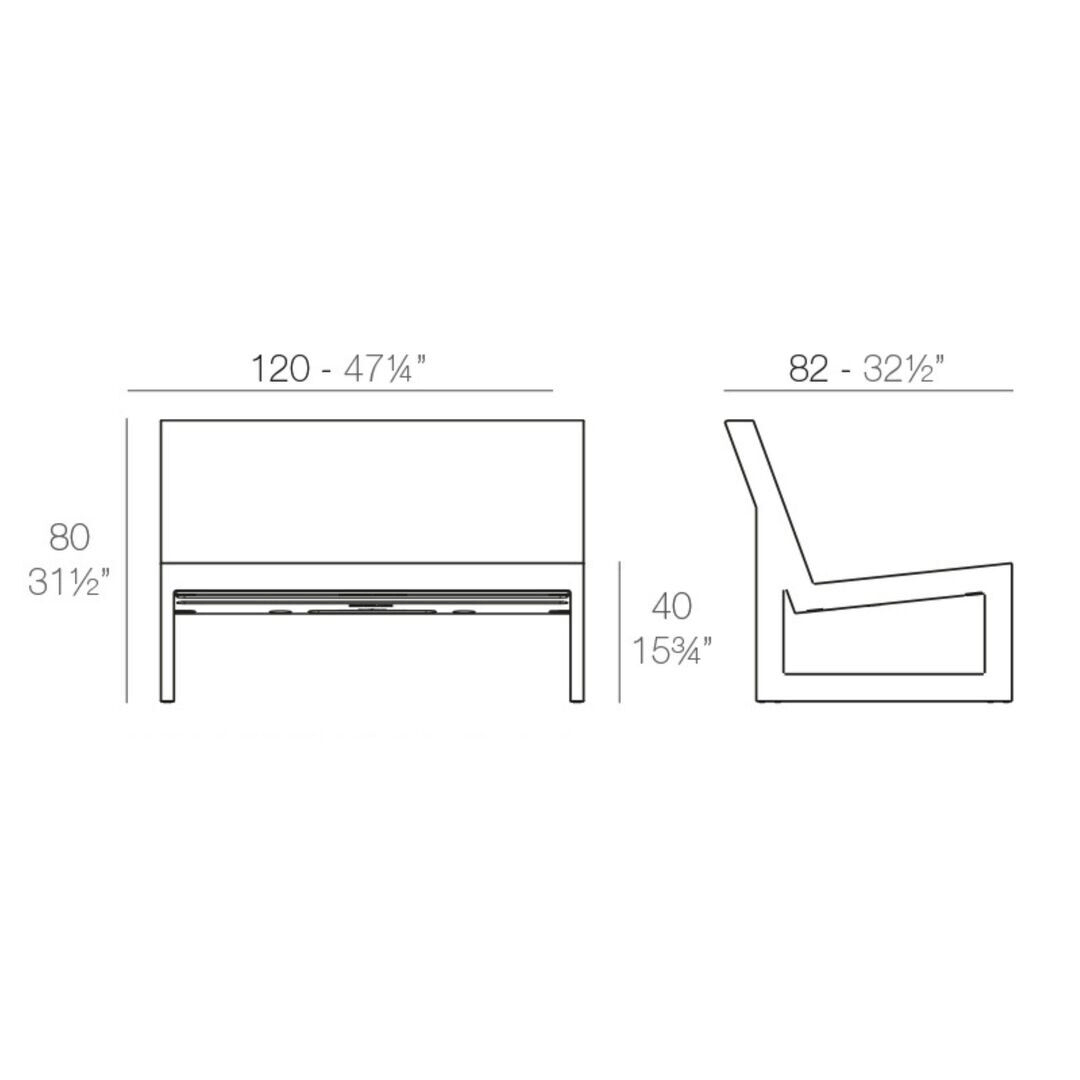 Vondom Vondom Frame - Sectional Sofa Armless