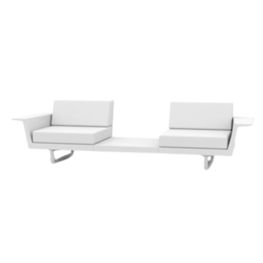 Vondom Vondom Delta 2 Seat+Table - Sofa  White, Basic 